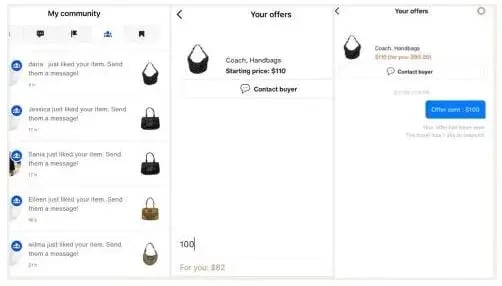 Vestiaire Offers Sending Process